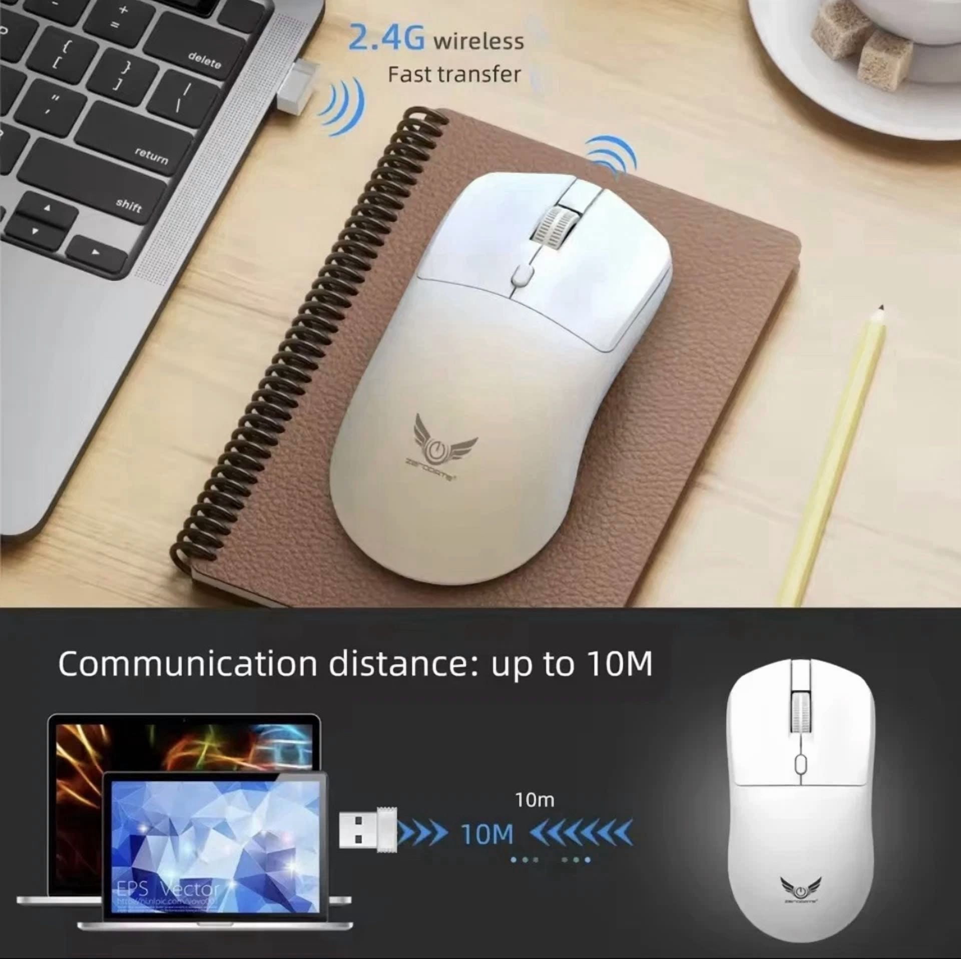 CIRCLE- 2.4G Wireless Mouse Gaming Mouse Ergonomic Mice 800-1200-1600 Dpi Mouse