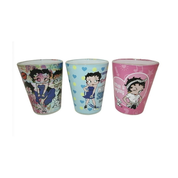 Betty Boop colorful shot glass set of 3