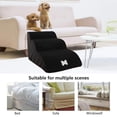 thumbnail image 3 of Dog Stairs Curved Ladder 3 Steps Soft Comfortable Pet Stairs, Removable Washable Pet Ladder Small Dog Ramps for Sofa Bed, 3 of 3