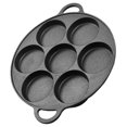 thumbnail image 2 of 7 Hole Egg Pancake Steak Pan Cast Iron Non-Stick Kitchen Cooking Ham Pan Breakfast Maker Cookware Omelet Pancake, 2 of 7