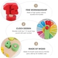 thumbnail image 4 of BEADCEST 1 Set Teaching Clocks for Toddlers Learning Aids Numbers for Kids Multi Colored Wood Material, 4 of 6