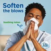 لوشن Puffs Plus لمناديل الوجه، 6 صناديق عائلية، 124 منديلًا في كل صندوق