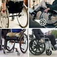 thumbnail image 4 of 6 Inch Front Caster,2pcs Wheelchair Replacement Wheels,non-slip Solid Tire,150mm Gray In Blackgray, 4 of 5