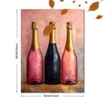 thumbnail image 3 of Pink Blue Champagne Bottle Canvas Print, Cute Bar Cart Art, Trendy Kitchen & Party Decor, 3 of 8