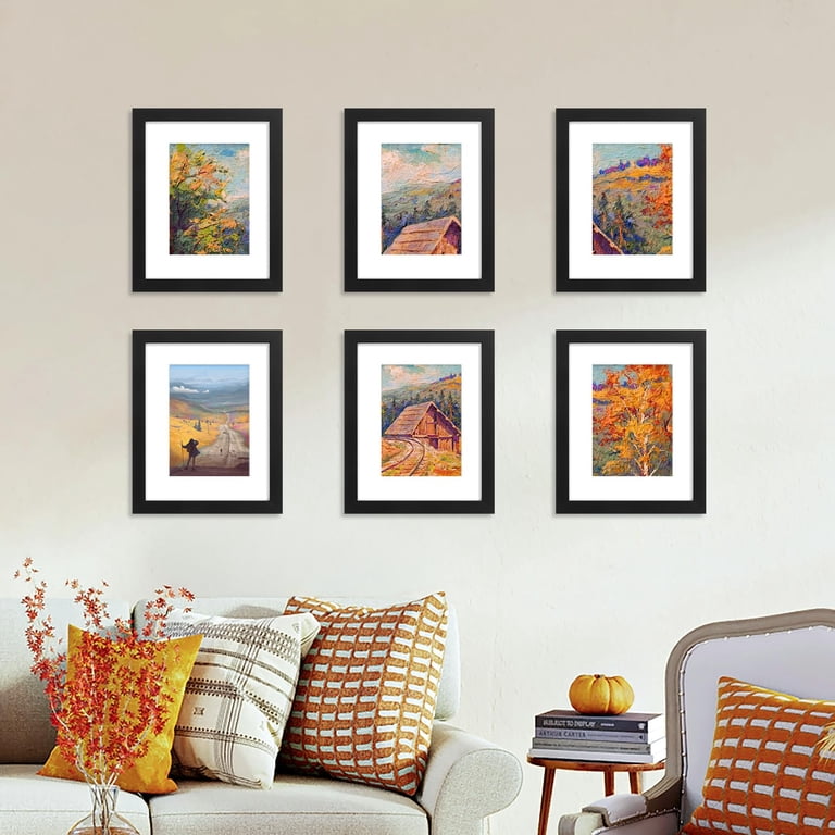 decorUhome 8x10 Picture Frame Matted to 5x7, Black photo 2