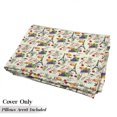 thumbnail image 5 of European Floor Pillow Lounger Cover, French Themed Paris Must Have Macarons Wines Grapes Bikes Berries Eiffel Art Print, Nap Mat Printed Fabric Case for 5 Pillows, 88" x 27", Multicolor, by Ambesonne, 5 of 5