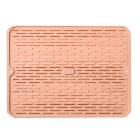 

Silicone Dish Drying Mat Heat-resistant Silicone Mat for Kitchen Counter or Sink Refrigerator or Drawer liner 12 x 16 Inch