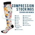 thumbnail image 2 of FORMRS Womens Knee High Socks Casual Long Thick Travel Daily Wear, 1 Pair, Purple Retro Flower, 2 of 6