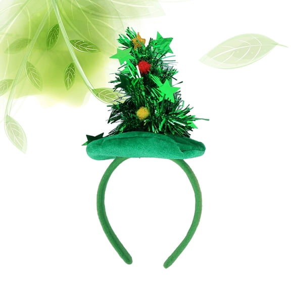 HONITANO 1Pack Green Party Headwear Wreath Headbands for Christmas Photo Props