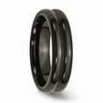 thumbnail image 4 of Grey Titanium Ring Band Wedding Black Ti Domed 6mm polished, 4 of 6