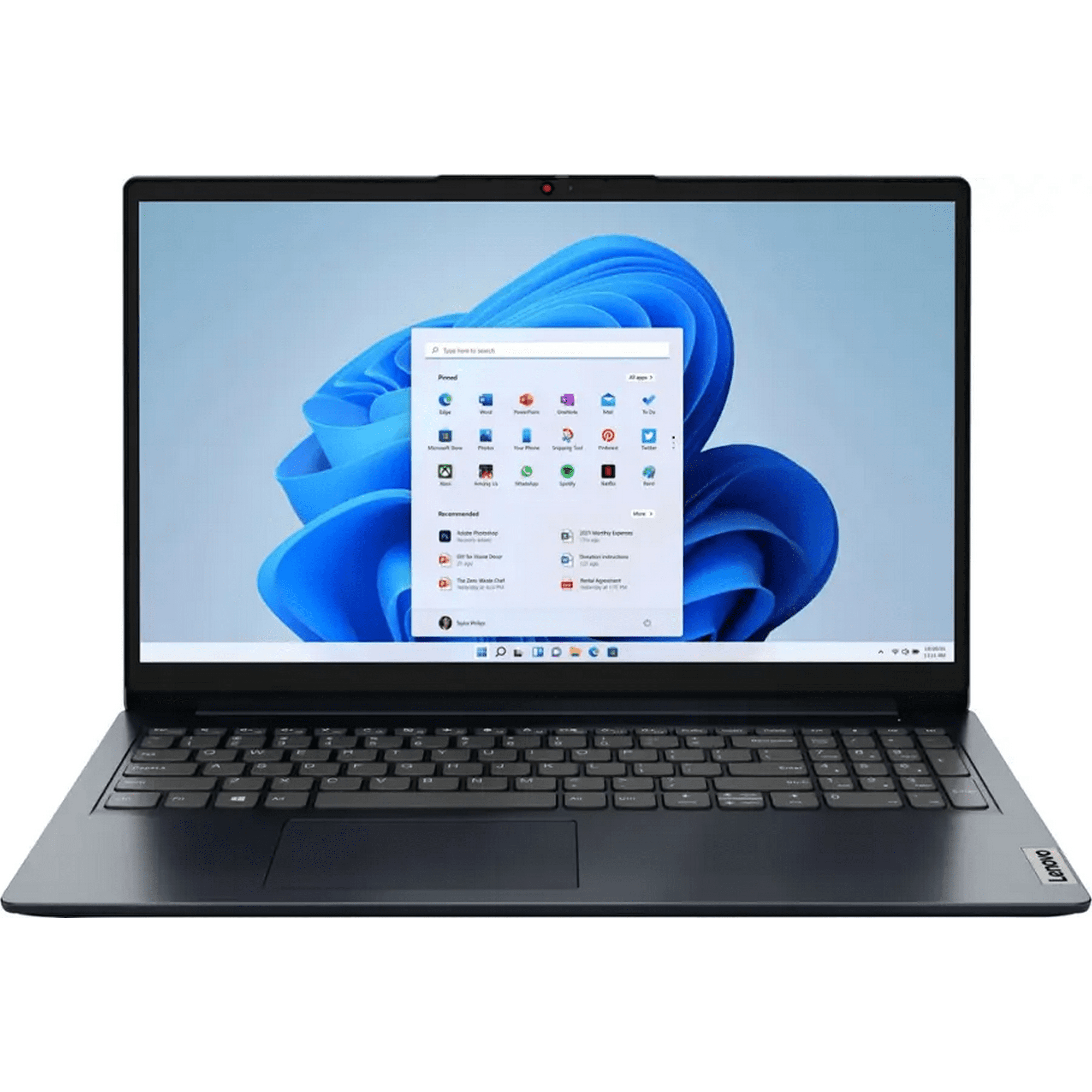 Lenovo IdeaPad 1 15.6" Full HD Laptop, AMD Ryzen 3 7320U, 4GB RAM, 128GB SSD, Win 11 Home in S Mode 82VG00R2US