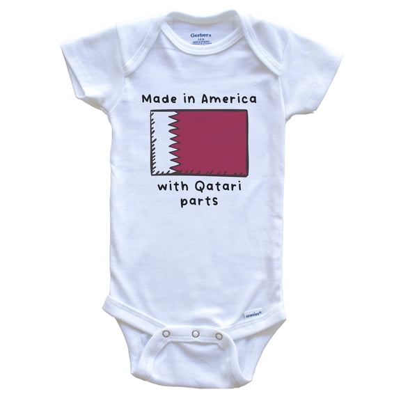 Made In America With Qatari Parts Qatar Flag Baby Bodysuit