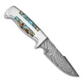 thumbnail image 5 of 256 Blade Turquoise AbaloneShell Obsidian Knife, 5 of 5