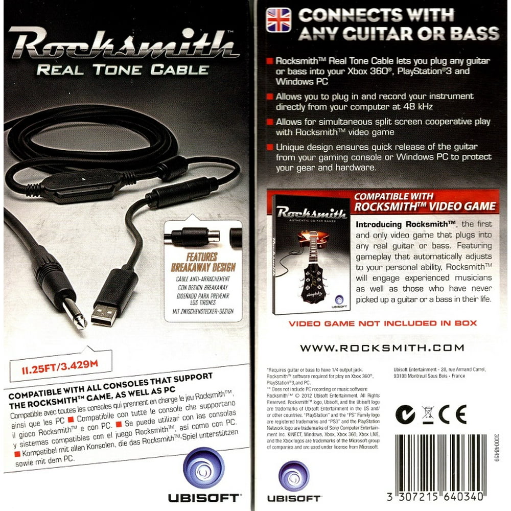 Ubisoft Rocksmith Real Tone Cable for XBOX 360 & PS3