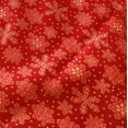 thumbnail image 3 of Heavy Brocade Shiny Christmas Tablecloth Snowflakes Red, 3 of 3
