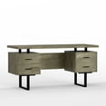 thumbnail image 5 of 60'' Mariposa Home Office Computer Desk - Rustic Dark Taupe Top, Rustic Dark Taupe Body, Black Metal, Black Hardware, 5 of 6