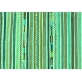 thumbnail image 1 of Ahgly Company Machine Washable Indoor Rectangle Abstract Turquoise Blue Modern Area Rugs, 7' x 10', 1 of 4