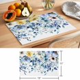thumbnail image 6 of Teal Blue Eucalyptus Placemats Set of 6 Spring Garden Floral Leaves Botanical Place Mats Indoor Wipeable Table Mats Washable Dining Table Placemats for Kitchen Holiday Party Home Decor 13x19 Inch, 6 of 9