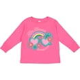 thumbnail image 3 of Inktastic Nonna Loves Me Girls Granddaughter Rainbow Girls Long Sleeve Toddler T-Shirt, 3 of 5