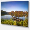 thumbnail image 2 of Still Waters of Fall Lake - Impression sur Toile Paysage, 2 of 4