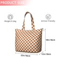 thumbnail image 4 of Orange and White Checkerboard Pattern Travel Tote Bags for Women Carry On,Large Weekender Bags for Women Travel,Multi Functional Duffle Bag for Work,Shopping,Sports, 4 of 5