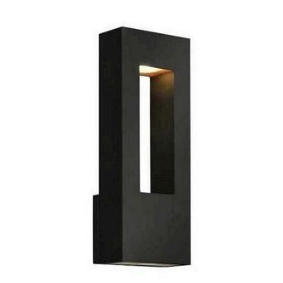 2 Light Medium Outdoor Wall Lantern in Modern Style 6 inches Wide By 16 inches High-Satin Black Finish-Integrated Led Lamp Base Type Bailey Street
