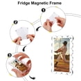 thumbnail image 3 of Uxcell 2 Pcs Marco Magnético de Acrílico para Refrigerador 3.5 x 5.1 Pulgadas Cuadrado Ondulado, 3 of 6