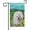 BichonFrise-2, variant on Welcome Spring Summer Beagle House Flag Dog Flowers Butterflies Farm Village Home Decor Banner for Outside Double Side 28X40 Inch