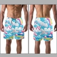 thumbnail image 3 of luoweisi Men's Beach Shorts Quick Dry Swim Trunks with Mesh Lining Clouds M, 3 of 5