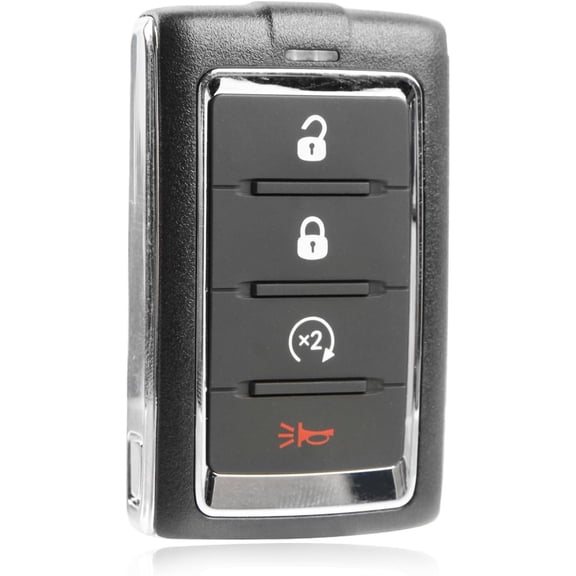 Keyless Entry Remote Car Key Fob 4-Button Replacement for 2021 - 2023 Jeep Wagoneer Grand Cherokee (M3NWXF0B1, 685169738AA, 433 Mhz)