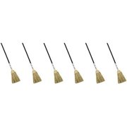 (6 Pack Value Bundle) Lobby Corn-Fill Broom, 38-in Handle, Brown