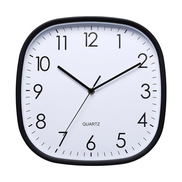 Billuyoard Reloj de pared Digital Simple, relojes silenciosos de moda para el hogar, decoración de reloj silencioso para sala de estar, relojes Decoración del hogar Blanco 12 pulgadas