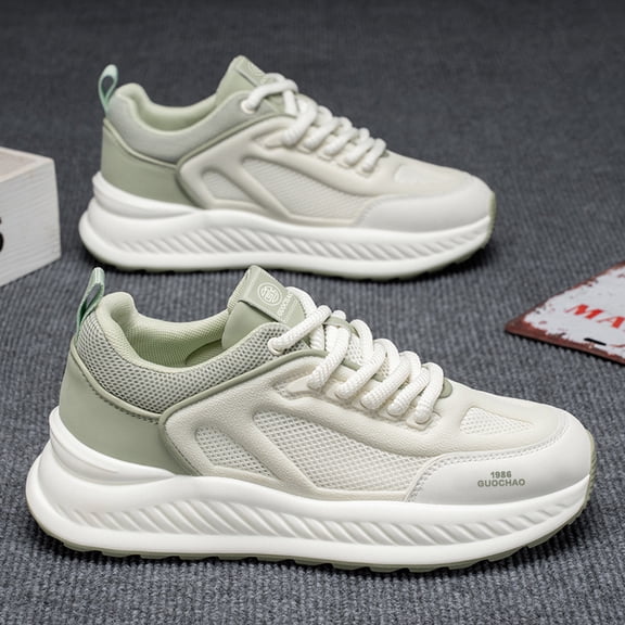 Men'S Korean-Style Minimalist White Casual Sneakers Soft Cushioned Lightweight Shoes for Daily Commuting | 2026 All-Season New Arrival Mesh Upper, Versatile Trendy Footwear, Campus and Urban Year-Ro
