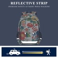 thumbnail image 5 of FORMRS Unisex School Backpack 17" Student Travel Bag with Laptop Compartment, Colorful Flowers Pattern, 5 of 7