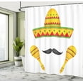 thumbnail image 5 of Ambesonne Cartoon Shower Curtain, Famous Mexican, 69"Wx70"L, Yellow, 5 of 5