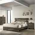 thumbnail image 5 of JERFIT 4-Drawer Tall Chest Dresser, Rustic Wood Storage Cabinet for Bedroom, Organizer with Round Handles, Gray Brown Finish, 5 of 6