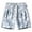 Blue, variant on Men's Printed Elastic Waist Beach Shorts, Casual Summer Surf Pants with Quick-Dry Fabric & Side Pockets ,Black L