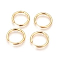 thumbnail image 2 of Ion Plating(IP) 304 Stainless Steel Hoop Earrings Manual Polishing Huggie Earrings Real 18K Gold Plated 12 Gauge 14x2mm Pin: 0.8mm(±0.1mm) Inner Diameter: 10mm, 2 of 2