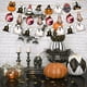 thumbnail image 1 of Decoraciones para Fiesta de Halloween: Juego de 9 Banderines de Papel Multicolor con Motivos Espeluznantes, Guirnalda Colgante para Pared, Puerta y Repisa, Tamaños de 17 X 21 Cm y 12,5 X 15,5 Cm., 1 of 6