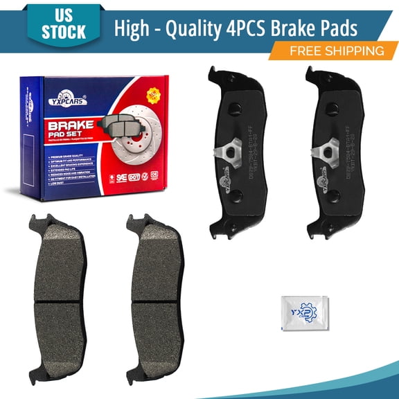 YXPCARS 4PCS Brake Pads (D879), Ceramic Rear Pads for Lincoln Town Car Blackwood Navigator Ford F-150 F-250 Expedition