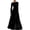 Black, variant on Western Cowgirl Velvet Dress for Women Long Sleeve Crewneck Belted Flowy Maxi Dresses Wedding Guest Dress
