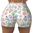 thumbnail image 2 of Xecao Pastel Christmas Cookies Print Workout Shorts for Women Soft Smooth Gym Yoga Scrunch Active Tennis Workout Running Shorts-Large, 2 of 8