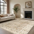thumbnail image 3 of Cozylore 8'x10' Area Rugs for Living Room Vintage Indoor Rug Low Pile Non Slip Carpet for Bedroom Dining Room Office Home Decor, Beige Brown, 3 of 7
