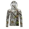 thumbnail image 6 of Qgtaibl UPF 50+ Long Sleeve Sun Shirt for Men 2X Quick Dry Fishing Hoodies with Integrated Face Mask Lightweight UV Protection Hiking Tee Tops (002 Camouflage), 6 of 9