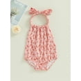 thumbnail image 2 of Bagilaanoe Newborn Baby Girl Rompers Sleeveless Print Backless Bodysuits 3M 6M 12M 18M Infant Casual One Piece Short Jumpsuit, 2 of 7