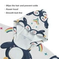 thumbnail image 5 of Happy Penguins Kid Hooded Beach Towel 27.5x27.5 inch Bath Poncho Towels Soft Absorbent Quick Dry for Boy Girl, 5 of 7
