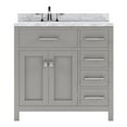thumbnail image 2 of Caroline Parkway 36" Single Bath Vanity in Cashmere Gray with White Marble Top and Round Sink, 2 of 4