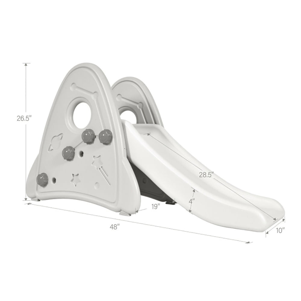Spaco Freestanding Baby Slide Indoor First Play Climber Slide Set for Boys Girls, Easy Set Up Playset for Indoor Outdoor Backyard, Safe Toy for Toddler, Gray