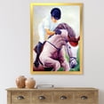 thumbnail image 3 of Designart 'Jockey On Galoping Pink Horse' Farmhouse Framed Art Print, 3 of 4