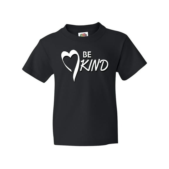 Inktastic Be Kind with Heart Ribbon in White Text Youth T-Shirt